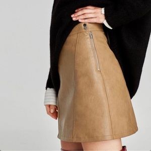 Zara | Faux Leather Skirt